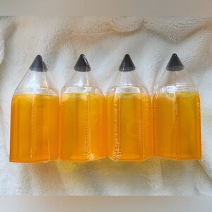 Yellow Pencil-Shaped Containers - Set of 4